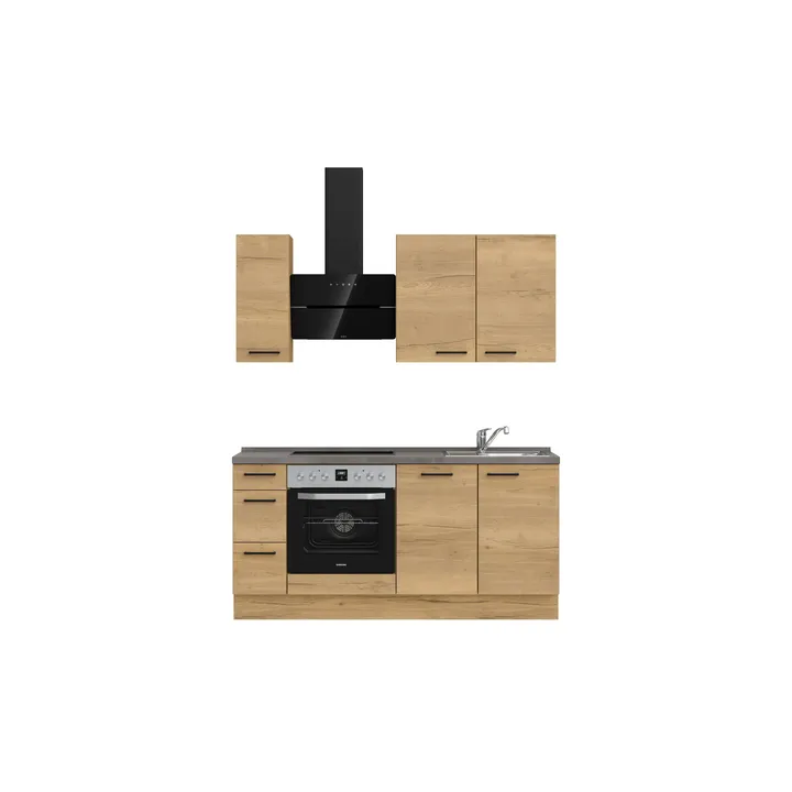 DYK360 Küche Oslo H1, Breite 180cm, vormontiert, nobilia ohne E-Geräte 2
