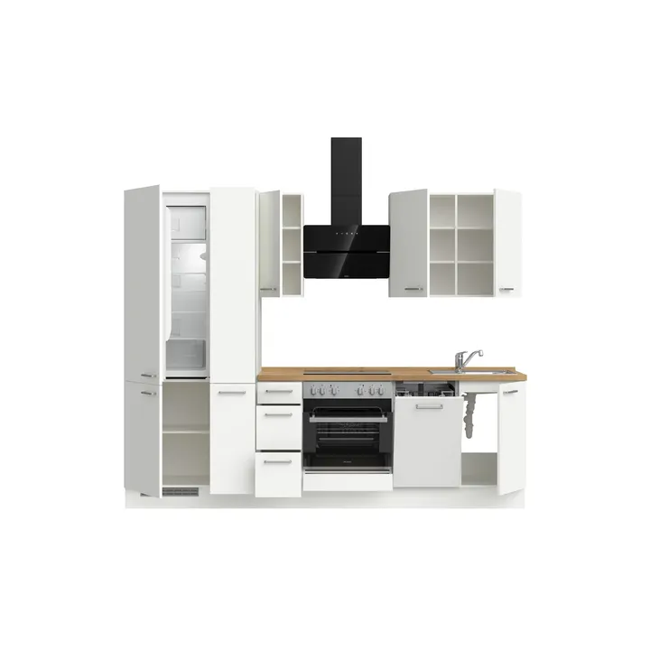 DYK360 Küche Esbjerg H3, Breite 270cm, vormontiert, nobilia elements Eiche Sierra Ausrichtung Links ohne E-Geräte 3