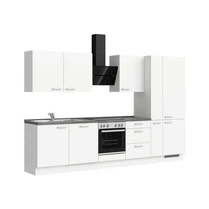DYK360 Küche Esbjerg H11, Breite 330cm, vormontiert, nobilia elements Beton Schiefergrau Ausrichtung Rechts ohne E-Geräte 4