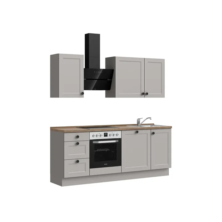 DYK360 Küche Oslo H5, Breite 210cm, vormontiert, nobilia ohne E-Geräte 4