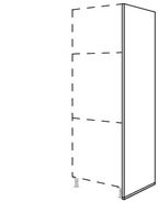 DYK360 Abschlusswange für Planungen bei 700 mm tiefer Arbeitsplatte HW2139-69 0